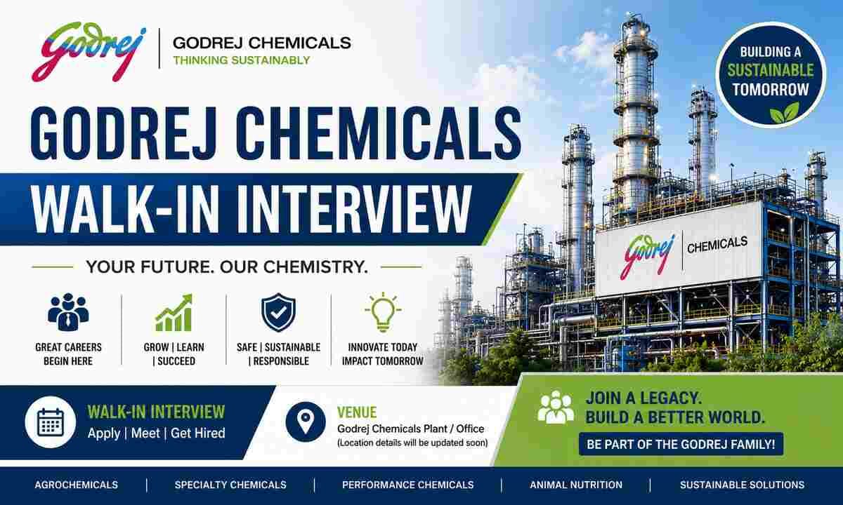 Godrej Chemicals 2026 Walk-in Interview